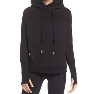 Alo Frost Faux Shearling Lined Hoodie Black